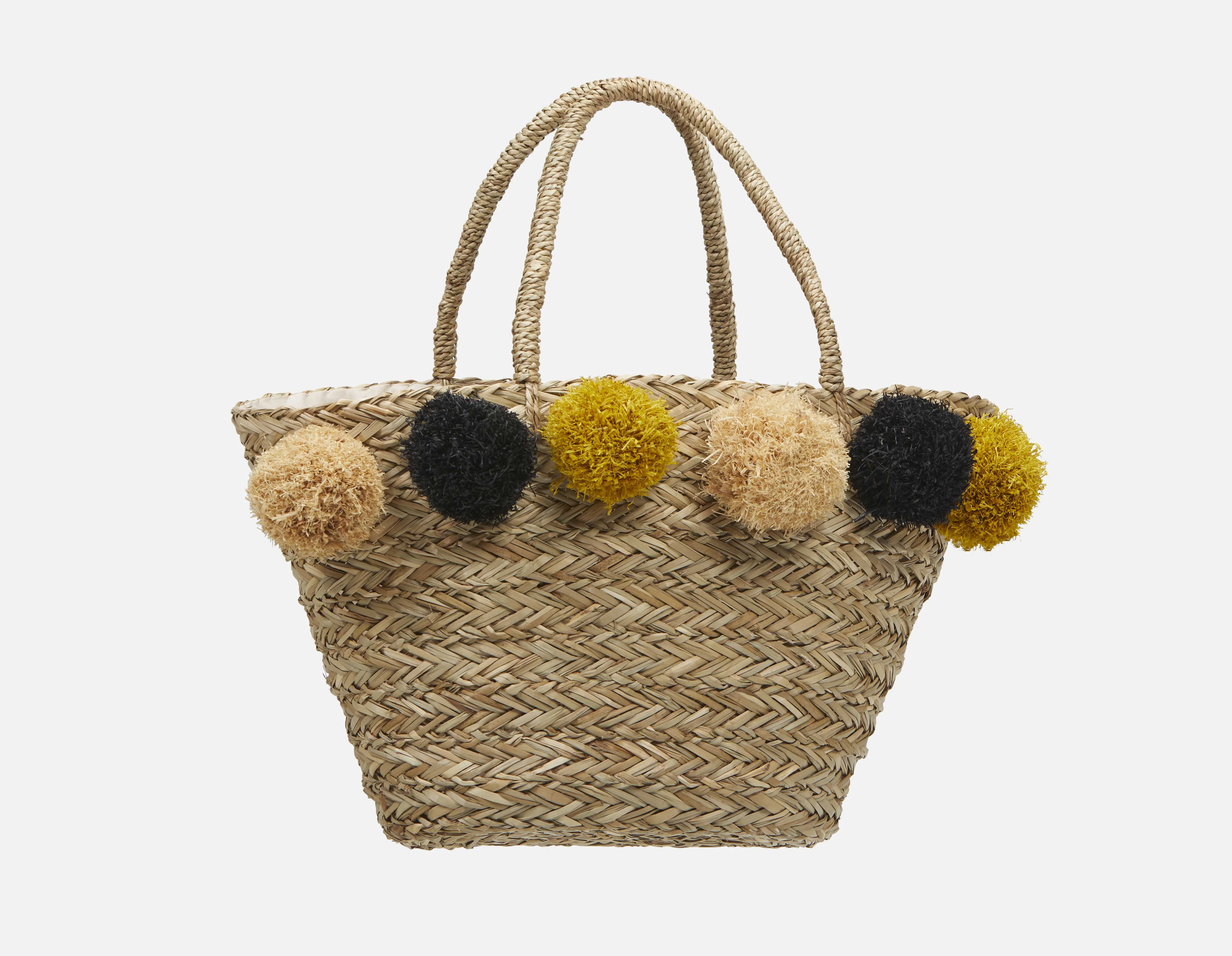 Woven straw hot sale tote bag