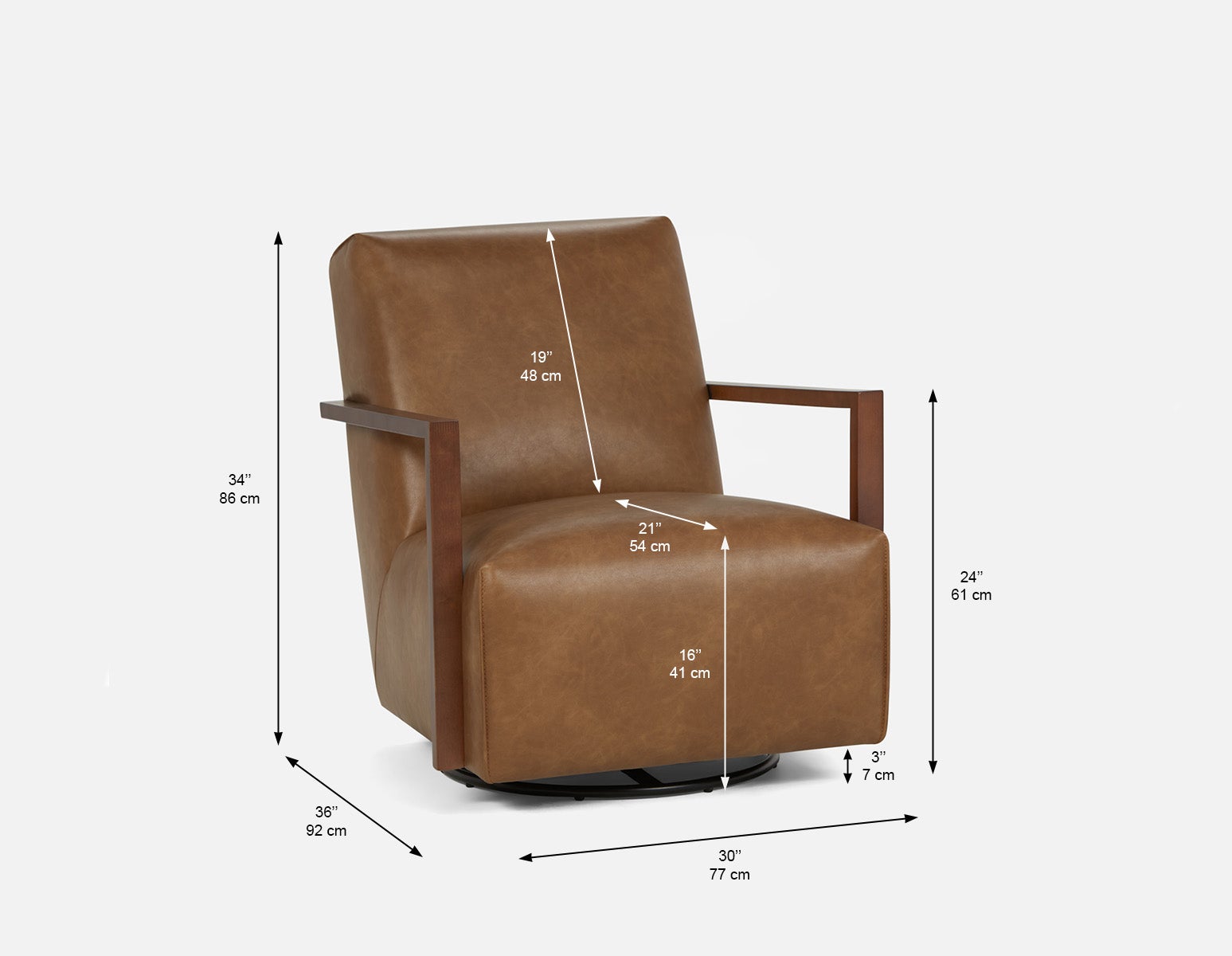 SELBY swivel glider accent chair Structube