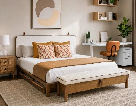 BENA - customizable bed - Walnut