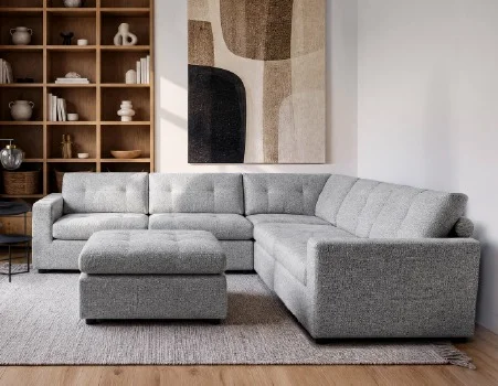 LEONIA - contemporary sectional sofa - Grey