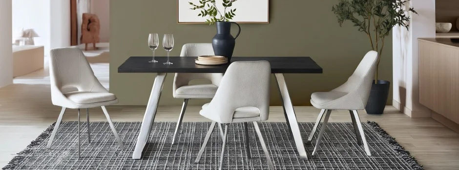 MADERA - dining table 160 cm - Black Ash